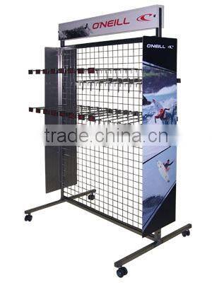 Gridwall panels with double wire on vertical sides gridwall panel