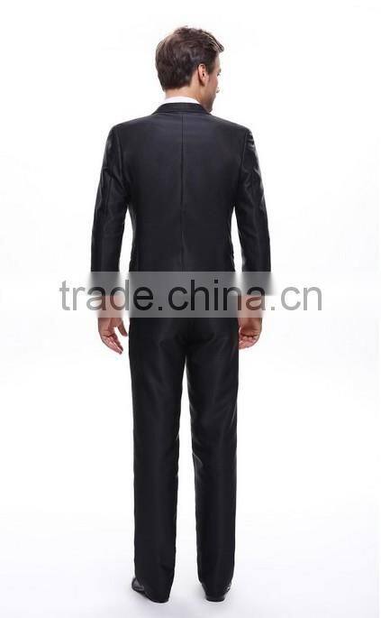 formal black wool coat business suit for man