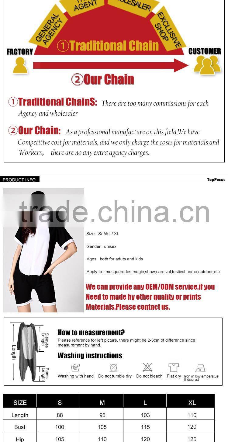 Wholesale penguin pattern lady's cotton home wear cartoon animal Girls Summer Onesie