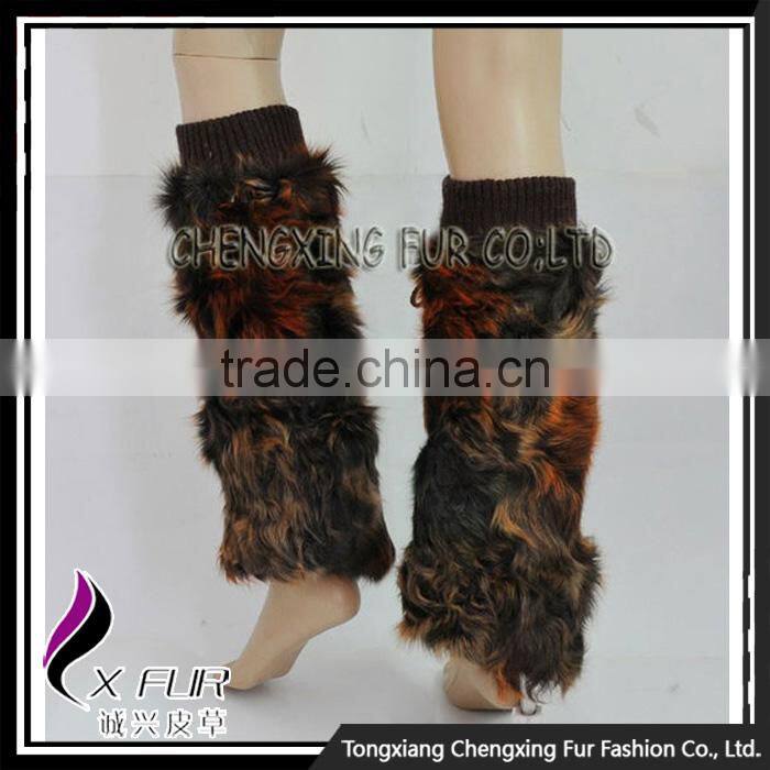 CX-A-15 China Wholesale Hot Sale Rabbit Fur Knitting Women Leg Warmer