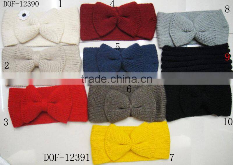 Fashion lady new Hot knitted bow headband for winter