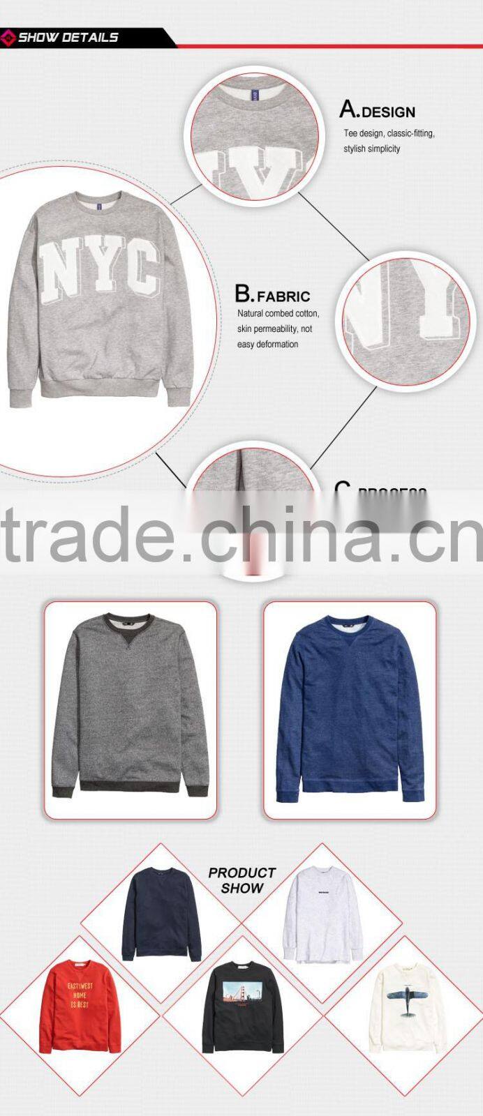 new fashion custom printed men no pockets hoodies