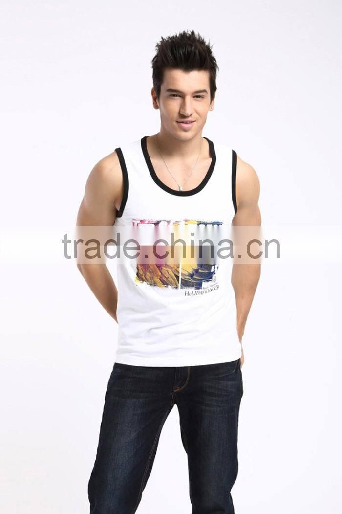 Custom white printed cheap training vest