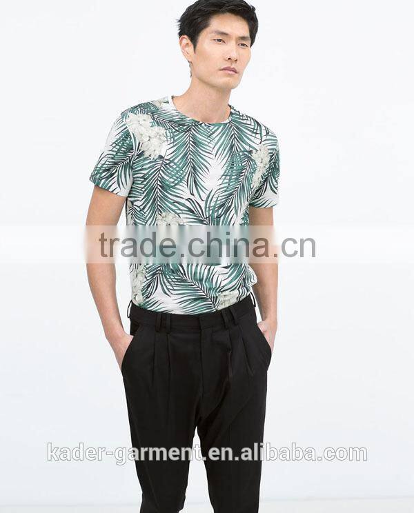 New Collection Korean Floral Print T shirt, Mens Sublimation T shirt, Beach Wear
