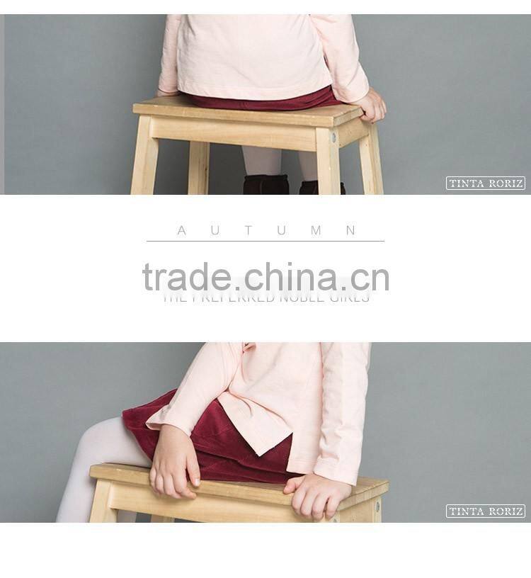 2017 Spring Girls t Shirt With Pattern 100% Cotton Children Clothing Long Sleeve Kids T Shirt