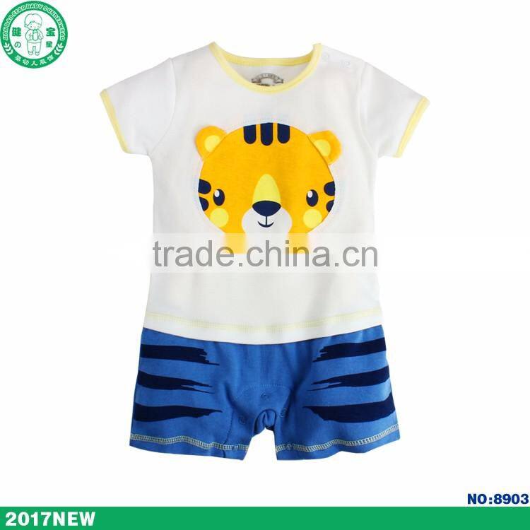 Summer Short Sleeve Baby Romper, Newborn Baby Clothes Boy