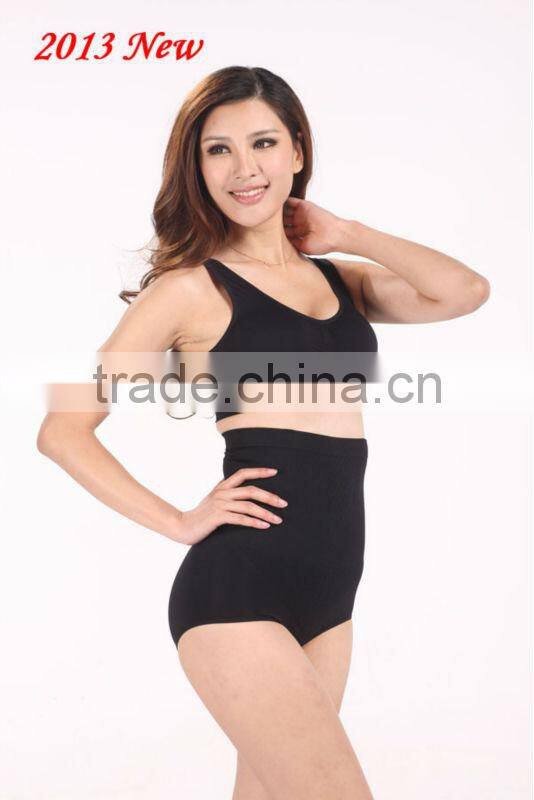 Yiwu factory directly clothing wholesale 2013 women seamless waist training corsets nylon yarn genie bra sets