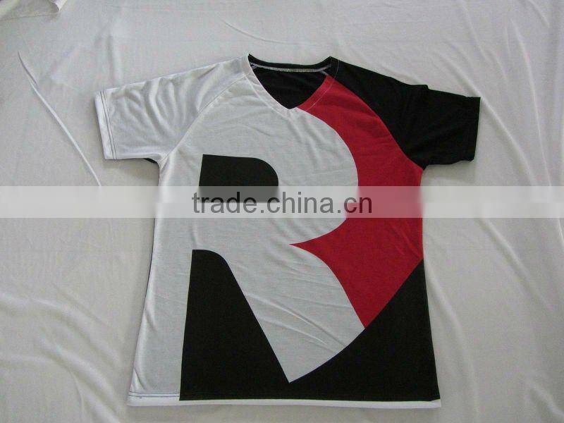 Mens cotton V-neck T-shirts FR001