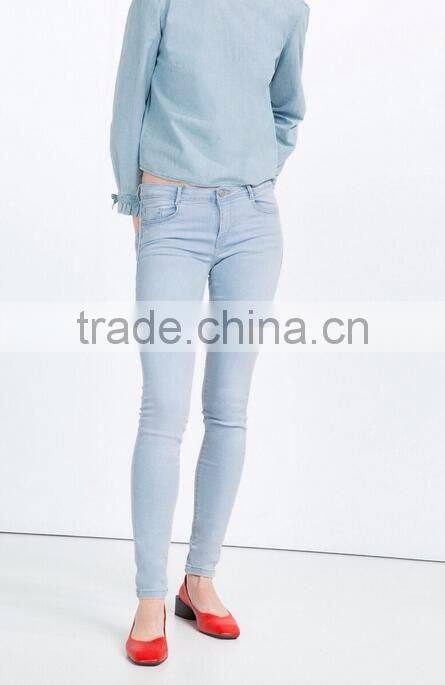 Runwaylover Elastic Fashion Blue Denim Jeans Women Top Quality Wholesale