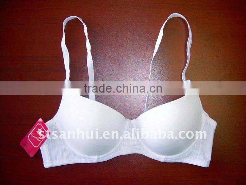 OEM service ladies solid white sexy bra from factory in China