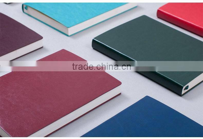 A5 PU planner embossed logo leather daily planner softcover notebook