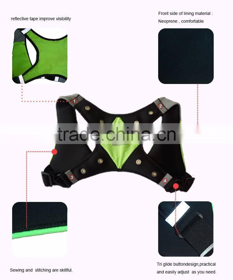 Versatile comfortable USB rechargeable battery powered hi viz safety vest