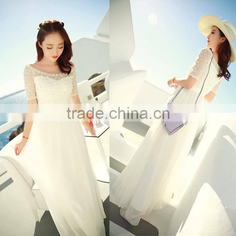 Hot sale white dress one-piece dress comfortable loose dress