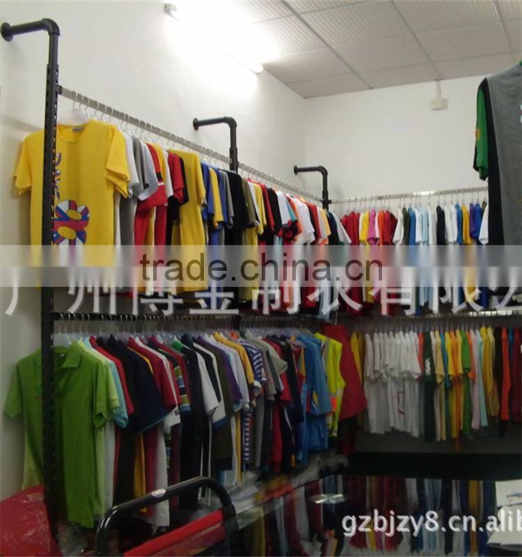 Striped t-shirt sports wear O-neck 100% polyester