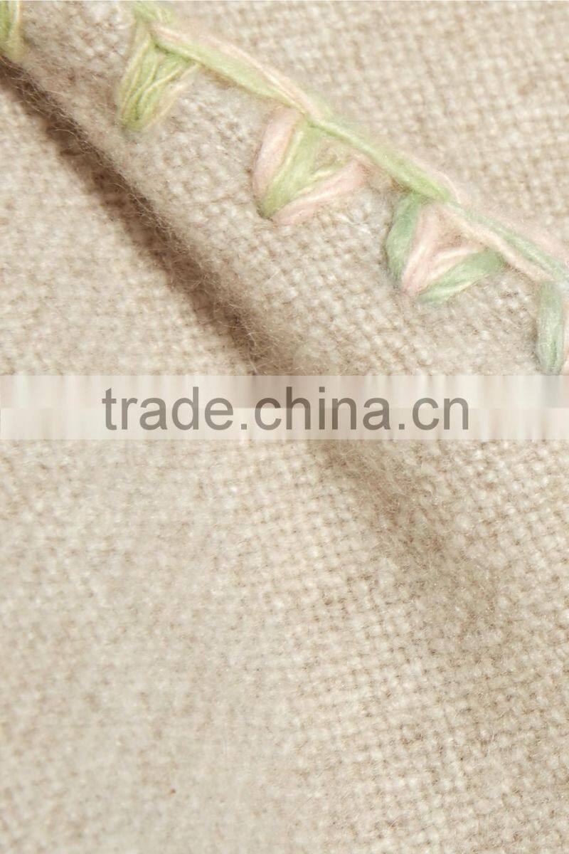 Crew Neck Oversized Sweater Designs for Women with Embroidery Detail on the Neck