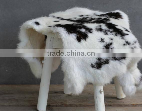 real rex rabbit fur plate pelt skin/Factory Direct Supply 100% Real Rabbit Fur Skin Blanket / Natural Fur Plate