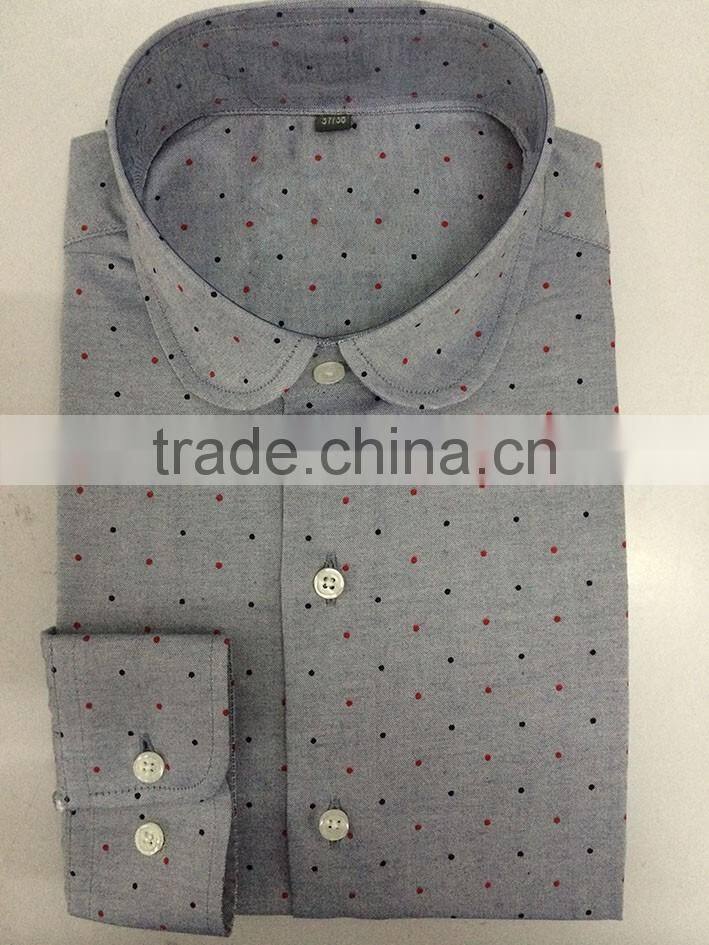 Latest design grey dotted high quality shirts