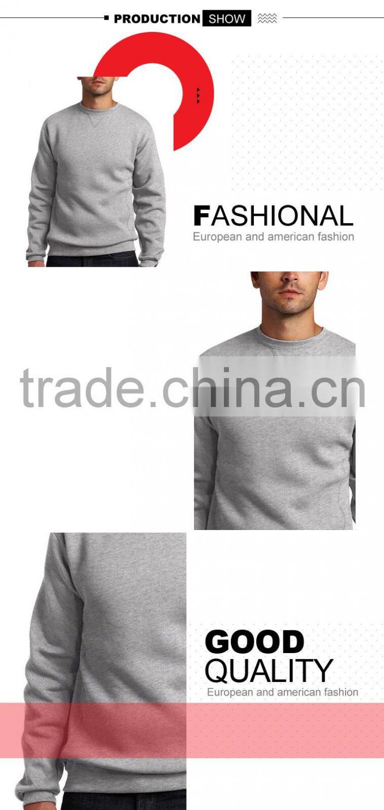 Man cheap Fleece custom Crew Neck long sleeve sweater