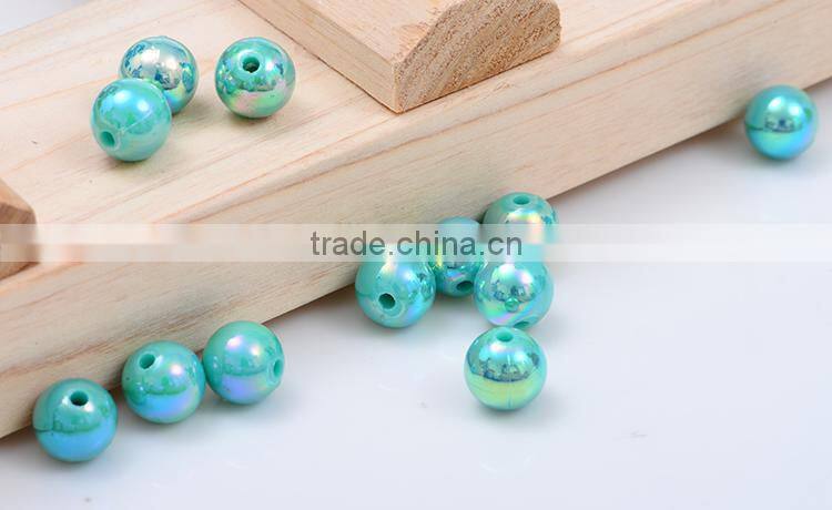 8mm Plastic Round AB Color Beads