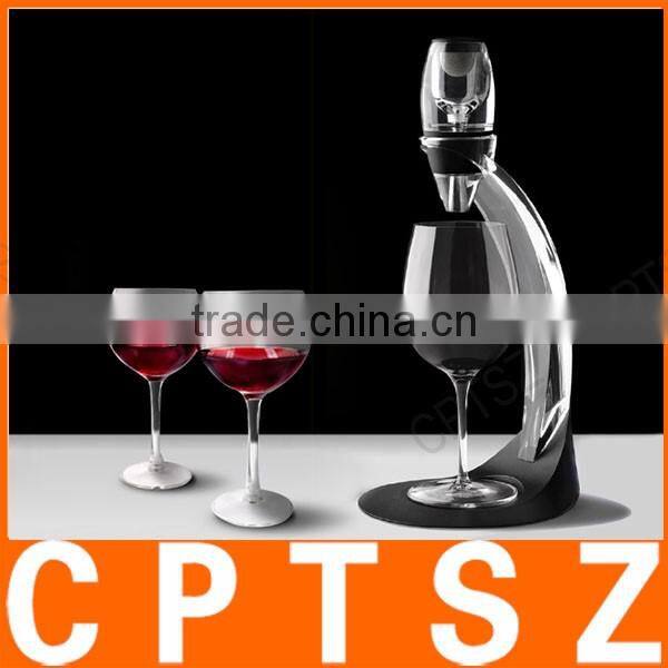 Professional Wine Decanter Set Mini Essential Red Wine Quick Aerator with Filter Stand Holder