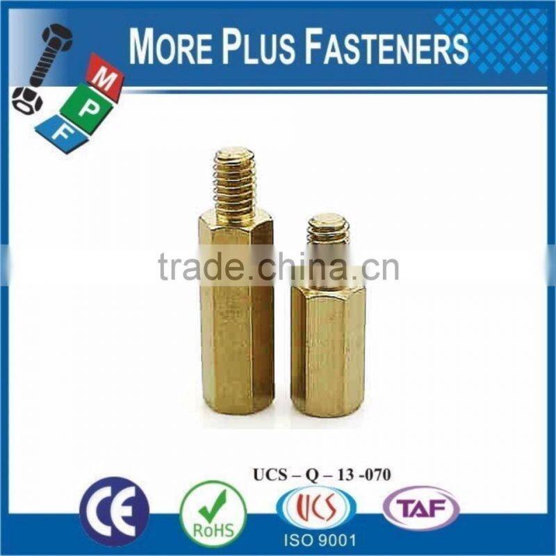 Made in Taiwan Diameter Hex Stainless Steel Extended Standard Hex Brass Spacer Standoff Nut
