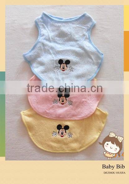 Hot sale cotton custom print terry new products baby bib
