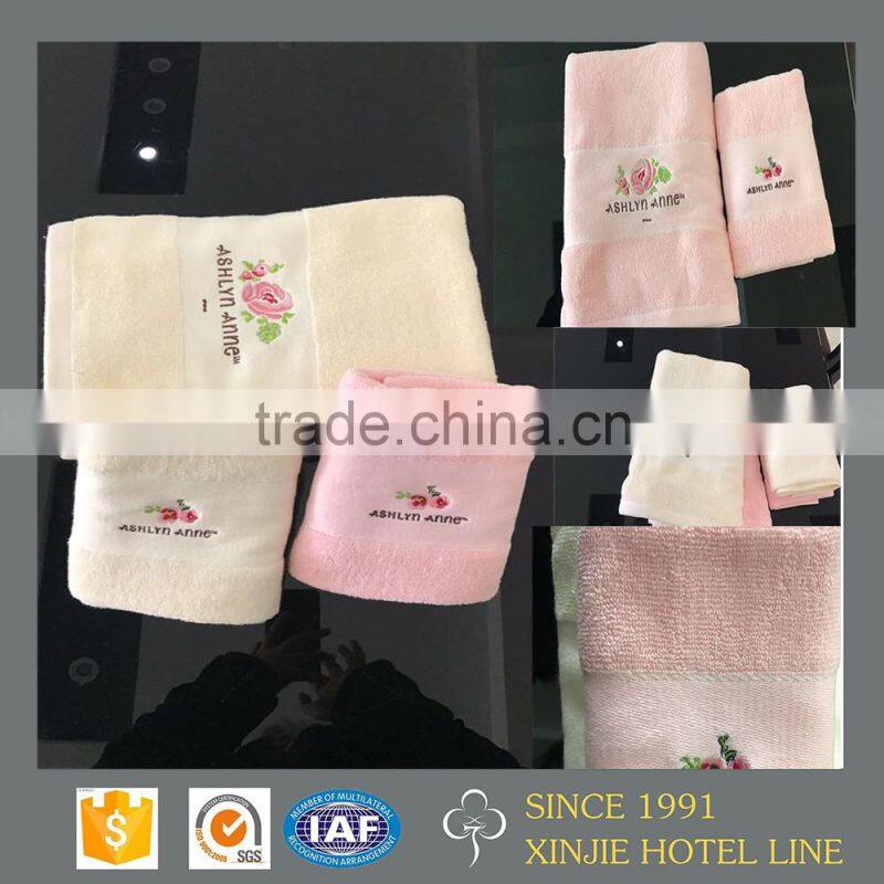 factory price hot sale soft cotton export embroider hotel spa gift towel set