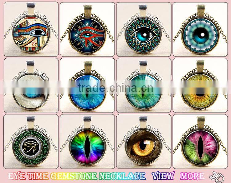 XP-TGN-HE-143 Wholesale Fashion Jewelry Horus Charm Gemstome Diy Time Gem Necklace With Popular Accessories