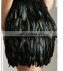 Garment ornament Largo zona plumas red feather collar strip MW-0185