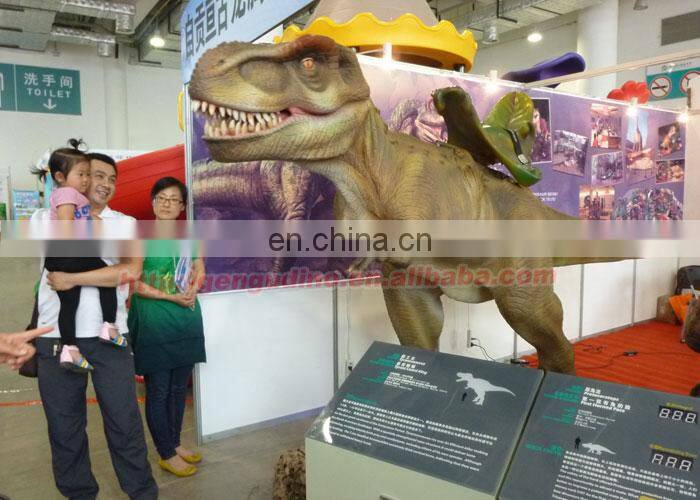 Kids amusement park animatronic dinosaur kiddie ride