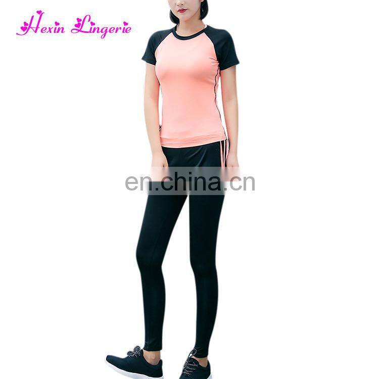 Custom Service Women High Waist Running Suit Tights Yoga Set