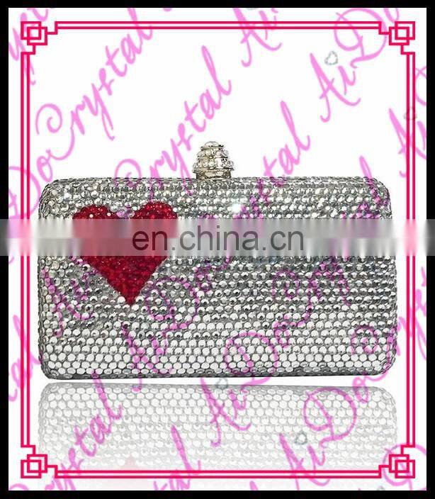 Aidocrystal New wholesale good price fancy White crystal ladies bridal wedding clutch bag