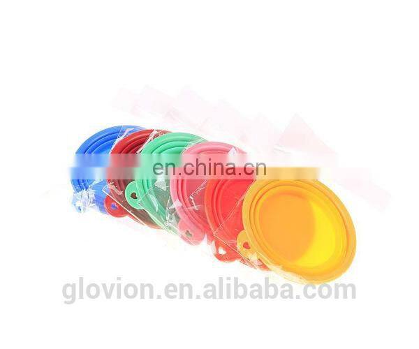 Glovion foldable pet bowl non-toxic colorful silicone folding pet bowl friendly pet bowl