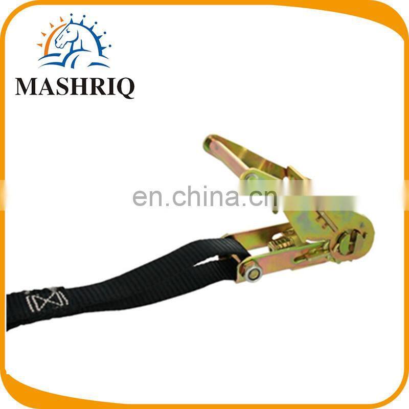 black webbing ratchet strap