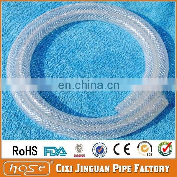 Hot Sale Eco-Friendly Three Layer Beverage Use FDA Food Grade Braided 1/2" Clear PVC Soft Drinking Water Hose Vinyl Tubing Pipe