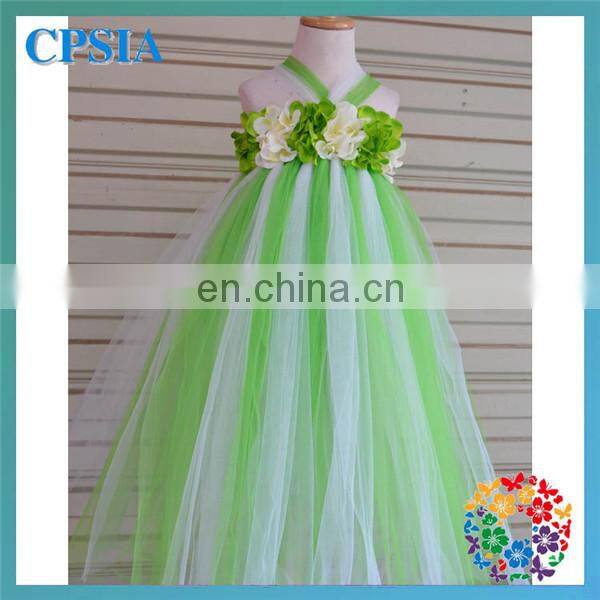 Blue Flower children girl dress Fashion kids girls boutique two layers dress factory price baby girls tutu dresses