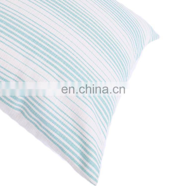 Decor white and green Striped poly chenille Cushion Cover