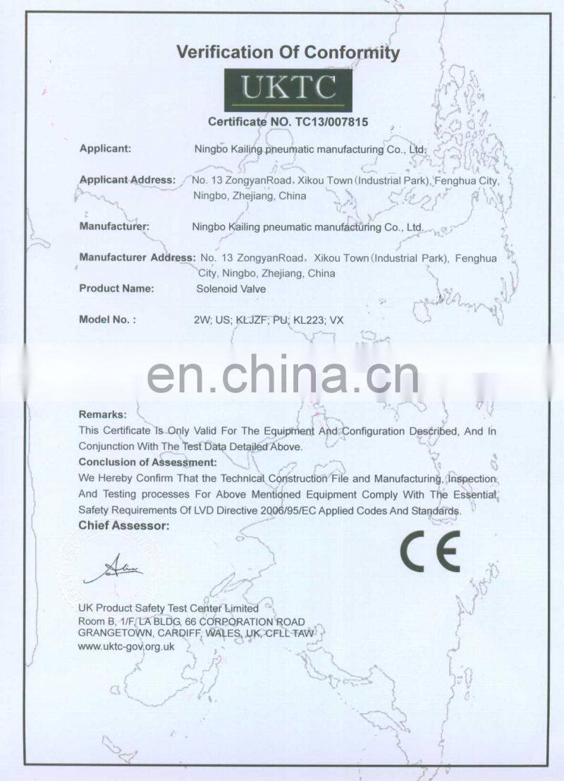 2W Under Water Solenoid valve /Gas Diesel Oil Normal Closed / 2W200-20 Direct Brass solenoid valve