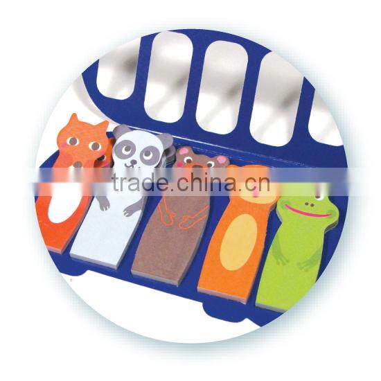 Bird & Animal on the Plane Die cut shape Note set Notepad Sticky memo pad