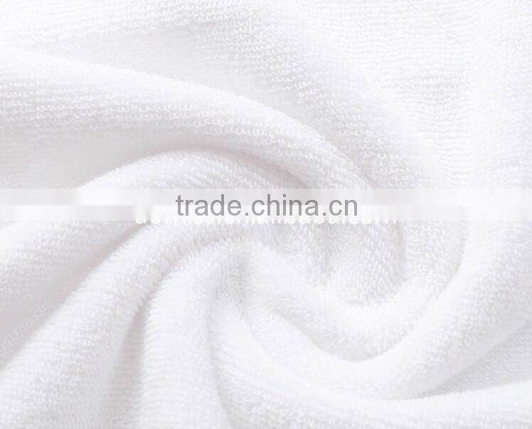 Cheap 100% cotton pure white double yarn hotel bath towel plain