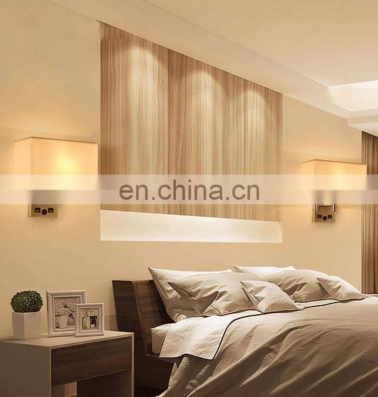 USB charging head wall lamp led creative hotel bedroom bedside wall lamp