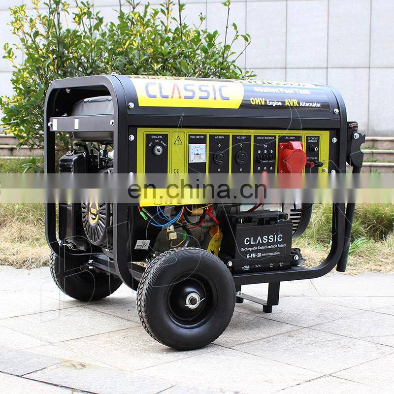 BS7500J(H) BISON China Taizhou Easy Move Cooper wire Key Start 110v 6.KW generator prices
