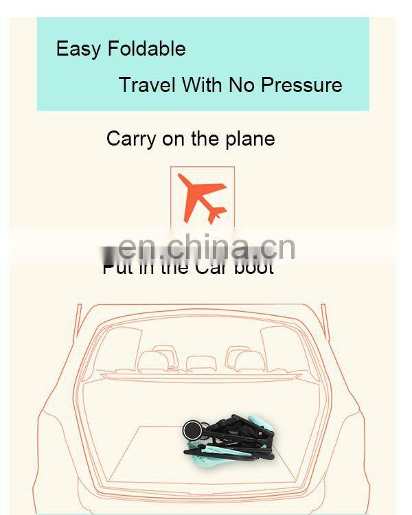 Lightweight Fiber Heated Adjustable Handle Baby Stroller