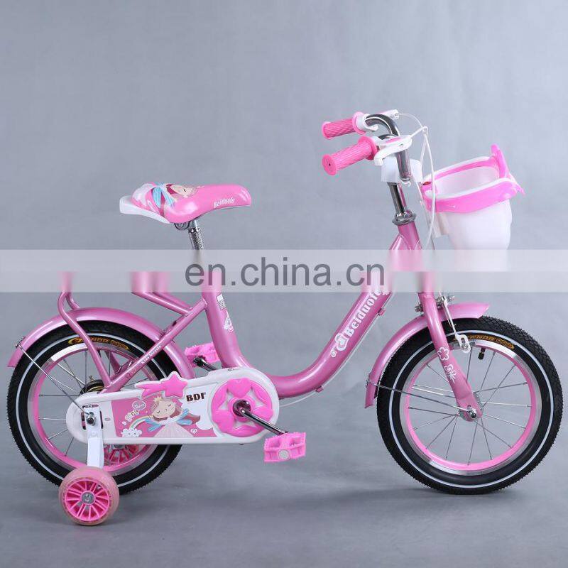 2019 fashion 12 inch kids bike with training wheel / CE standard bicycle kids for girl with light