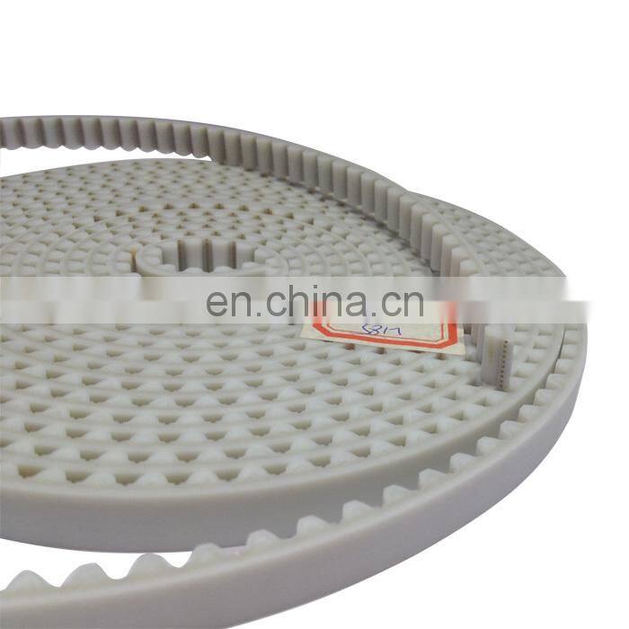 Open Ended Green Fabric White PU industrial Timing Belt