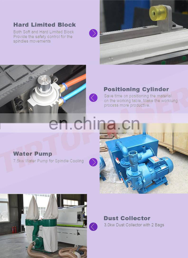 New Model Professional 1530 4.5kw Multi-Spindle Four Spindles CNC Wood Router For Home Furniture