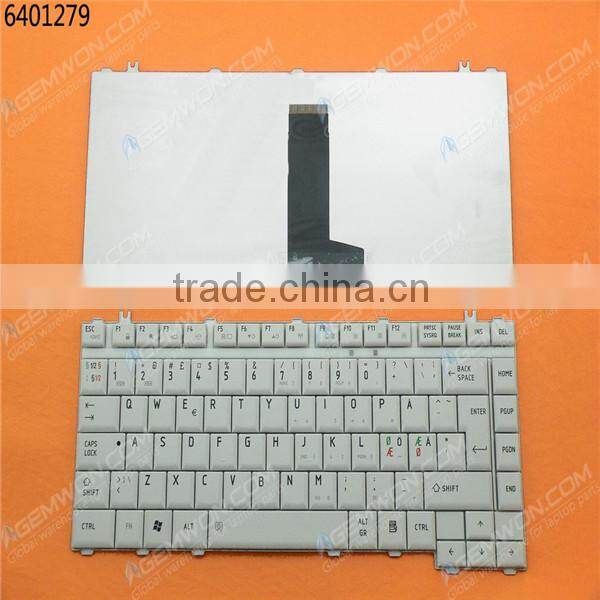 Original laptop keyboard for TOSHIBA A200 M200 GRAY Layout Nordic