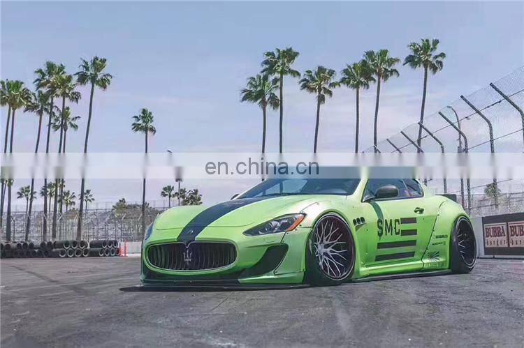 Wide body kit for Maserati GT GTS in LB style carbon fiber front lip rear diffuser rear spoiler front bumper side skirts fender