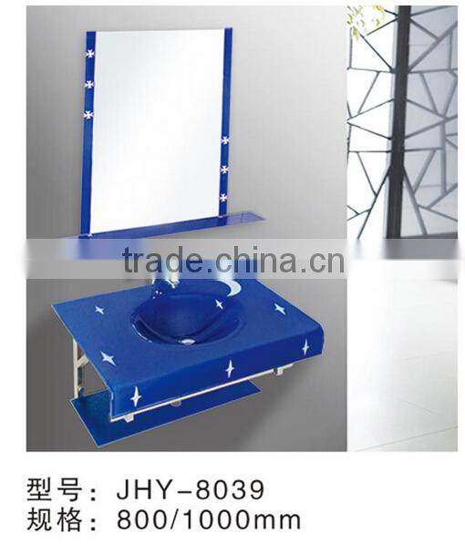 Bathroom vanity unit with competitive price and glass material