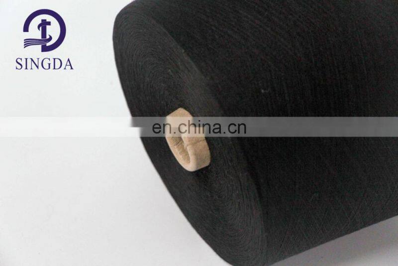 Free Sample Good quality White Dope Dyed Black Colors 100% Polyester Core Spun Yarns Pbt 150d/36f knitting yarn for sweater